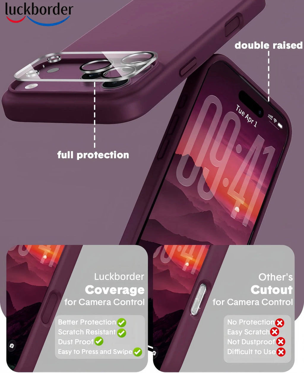 For iPhone 17 18 Pro Max Case,Liquid Silicone 3-in-1,Shockproof Case,Microfiber Lining, Includes Screen & Lens Protectors