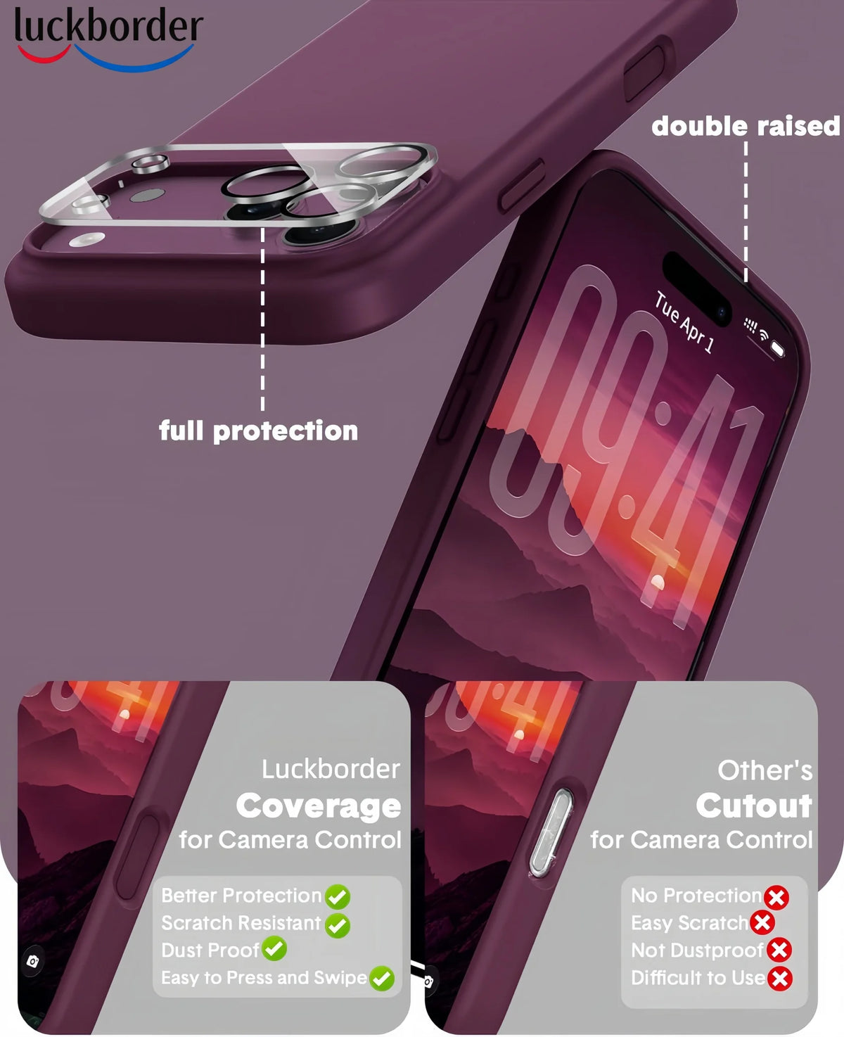 For iPhone 17 18 Pro Max Case,Liquid Silicone 3-in-1,Shockproof Case,Microfiber Lining, Includes Screen & Lens Protectors