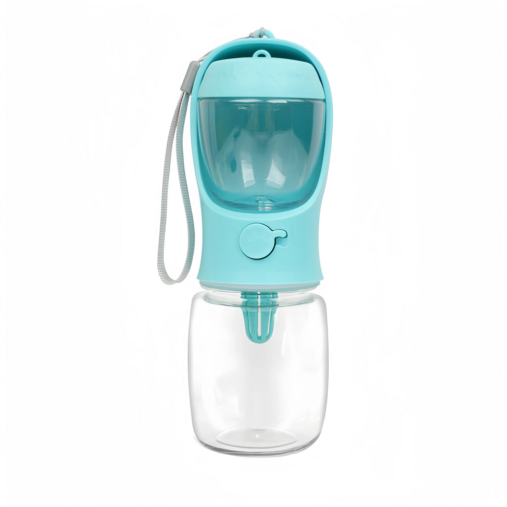 2-in-1 Portable Pet Water Bottle with Food Storage Container, Travel Water & Feeder Bowl for Dogs Cats Puppy Outdoor Walking