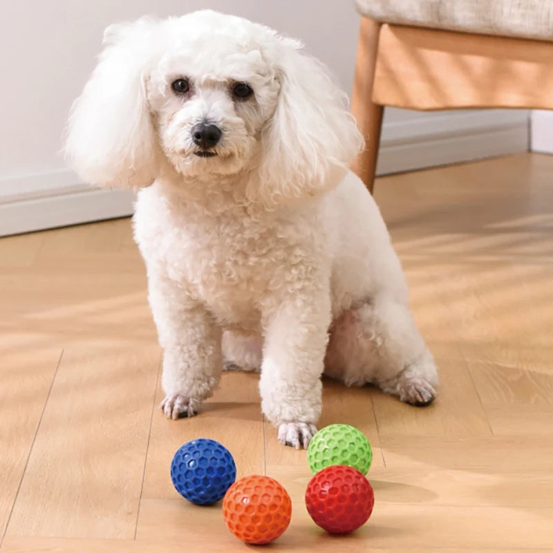 1-3pcs Indestructible Squeaky Dog Toys Interactive Dog Balls Natural Rubber Puppy Ball for Dog Chew Toys Random Color