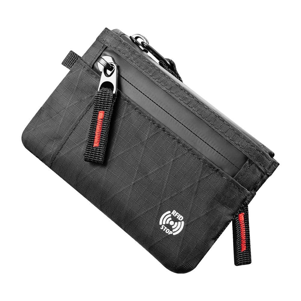 Edc Fashionable Rfid Anti-Theft Ultra-Thin Wallet |   Unisex Zippered Coin Purse |   Multi-Compartment Credit Card Holder, Portable and Lightweight Travel Accessory