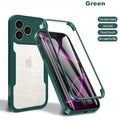 360 Full Body Built-in Screen Protector Case For iPhone 18 17 16 15 14 13 12 11 Pro Max Plus 16e 17e Funda Shockproof Back Cover