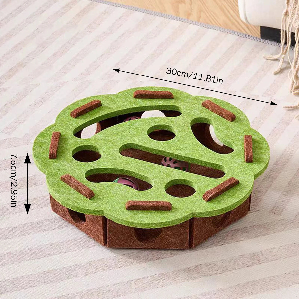 Cat Puzzle Toy Felt Puzzle Box Cat Exercise Toy With Ball Indoor Sports Entertainment Training Cat Toys For Indoor Cats