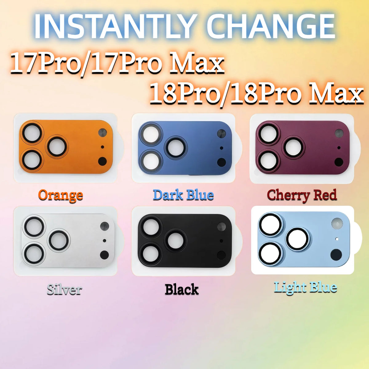 For iPhone 14 15 16 Pro Max Case Instant Change to iPhone 17 18 Pro/Pro Max with Camera Protector