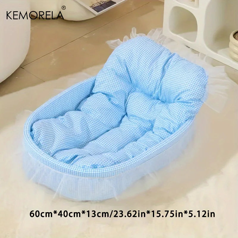 KEMORELA Gauze-edged Cat Princess Sofa Bed Washable and Removable - Universal Pet Mat for All Seasons Suitable for Cats and Dogs