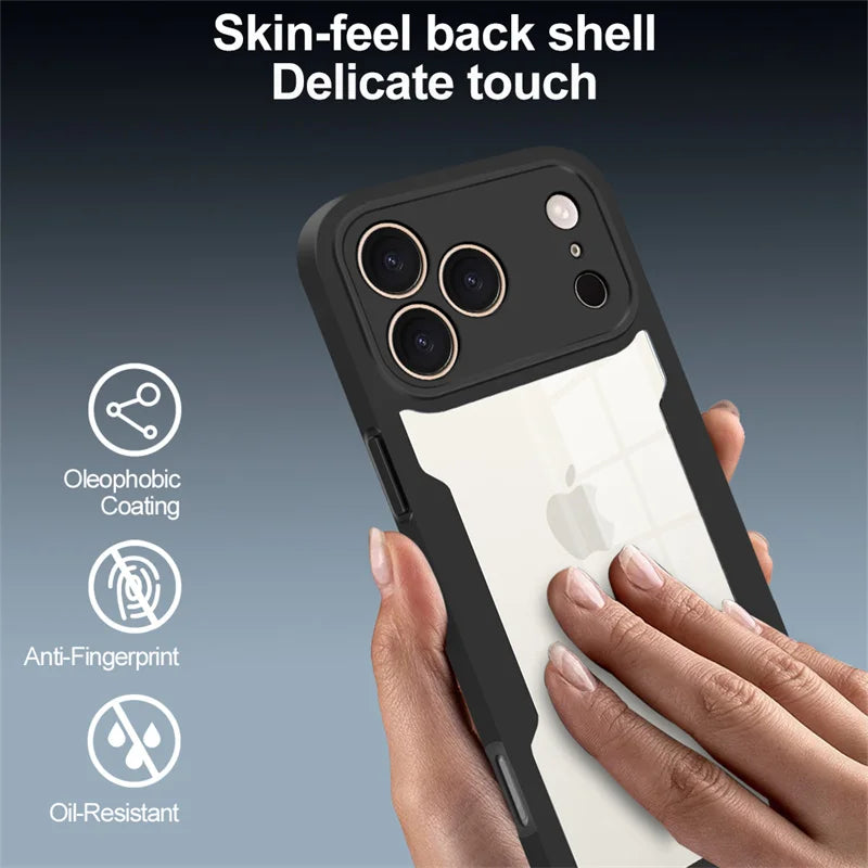 360 Full Body Built-in Screen Protector Case For iPhone 18 17 16 15 14 13 12 11 Pro Max Plus 16e 17e Funda Shockproof Back Cover