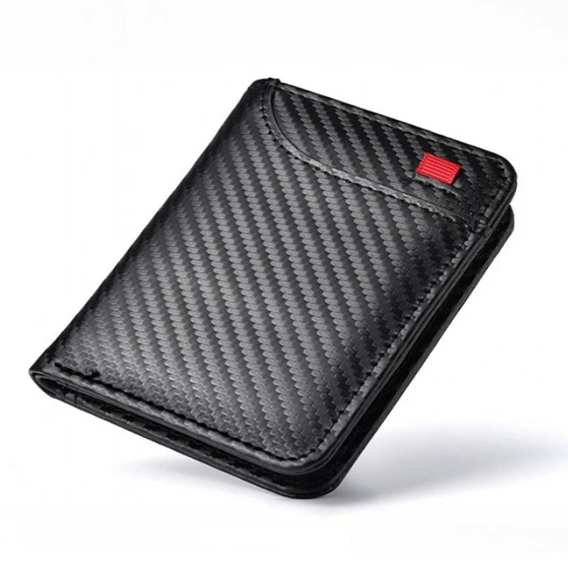 Men's Slim Bifold Wallet - Vertical ID Window & Multi-Card Slots, Compact Design for Credit Cards & IDs, Daily Carry Essential