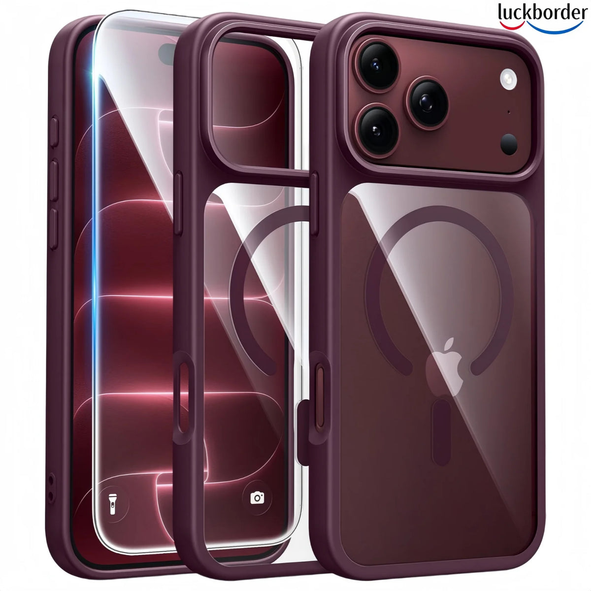 With Screen Protector Acrylic Magnetic Transparent Phone Case For iPhone 18 17 Pro Max,Slim Drop Protection Protective Cell Case