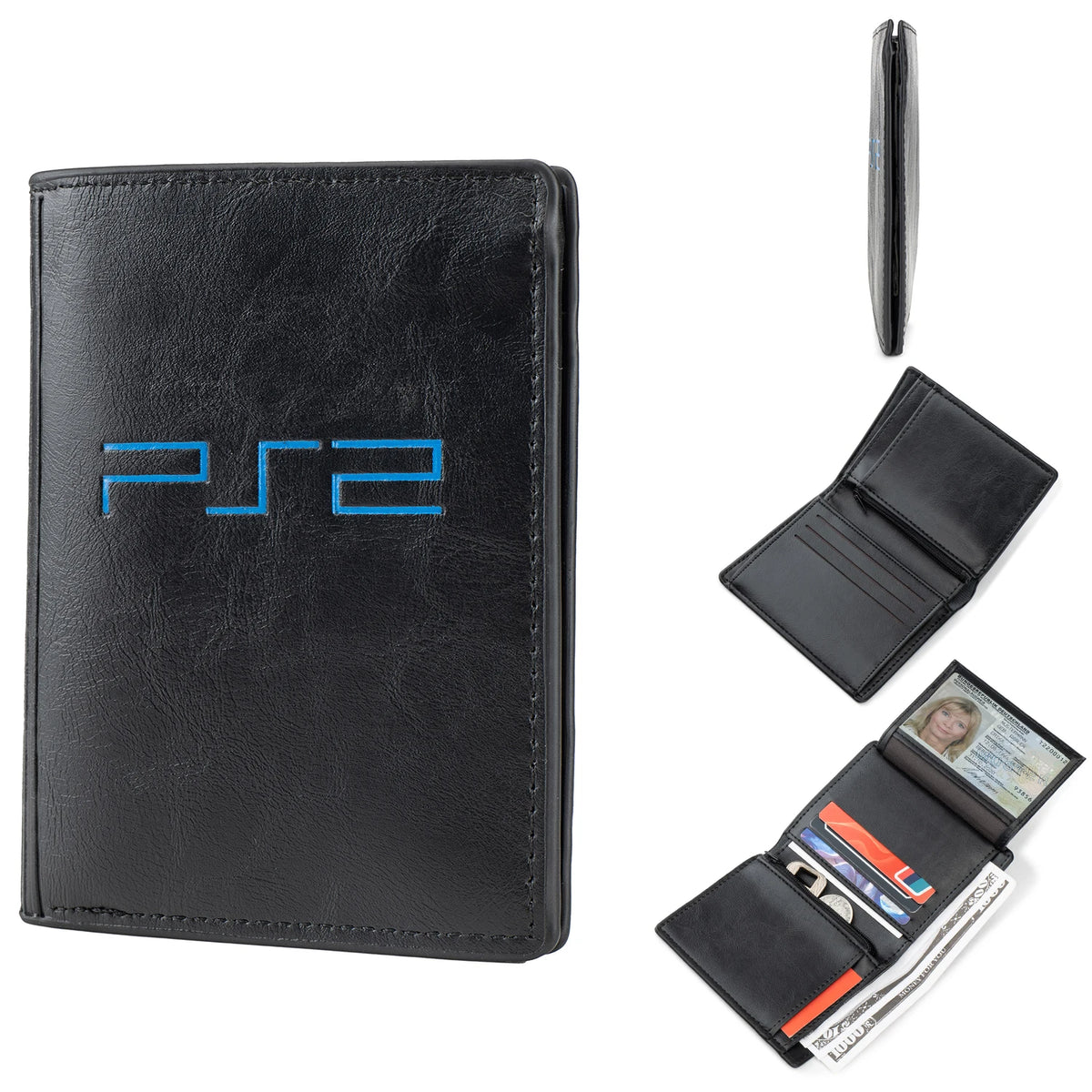 Men's Cartoon Bi-Fold Wallet, Simple Thin Wallet, Portable Casual Card Holder