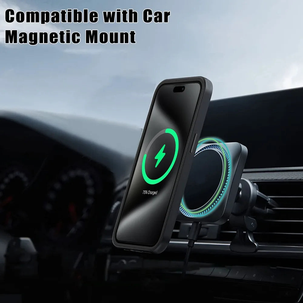 360° Full Body Protect Clear Phone Case For iPhone 18 17 16 15 14 Pro Max Plus For MagSafe Magnetic With Screen Protector Cover
