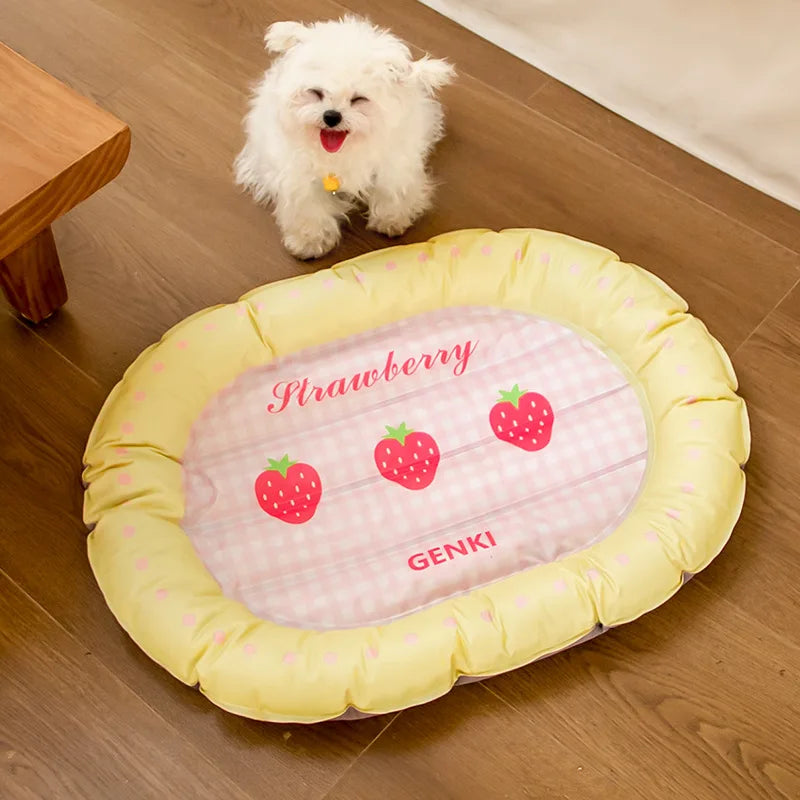 Butterfly Strawberry Sweetheart Cooling Nest for Cats and Dogs, Summer  Refreshing,  Durable Sleeping Nest, Pet Supplies