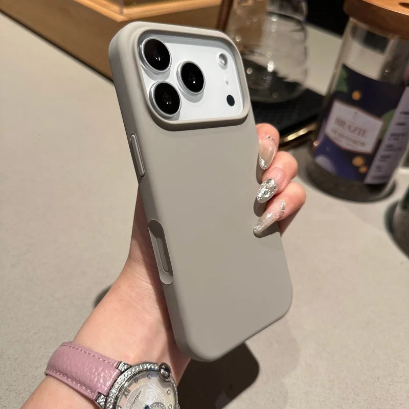 Liquid Silicone Magnetic Phone Case For 18 17 16 15 14 13 Pro Max Plus Built‑in MagSafe Microfiber Lining Soft Cover Case