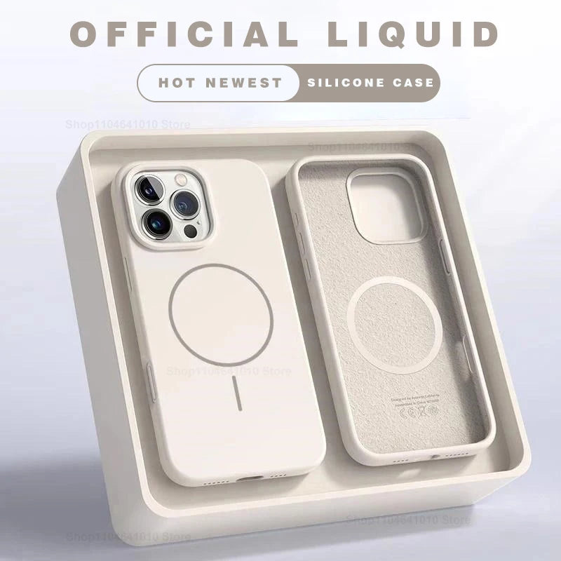Magnetic Phone Case For iPhone 15 14 16 Plus 12 13 17 18 Pro Max Air Shockproof Silicone Cover For Magsafe Wireless Charge Cases