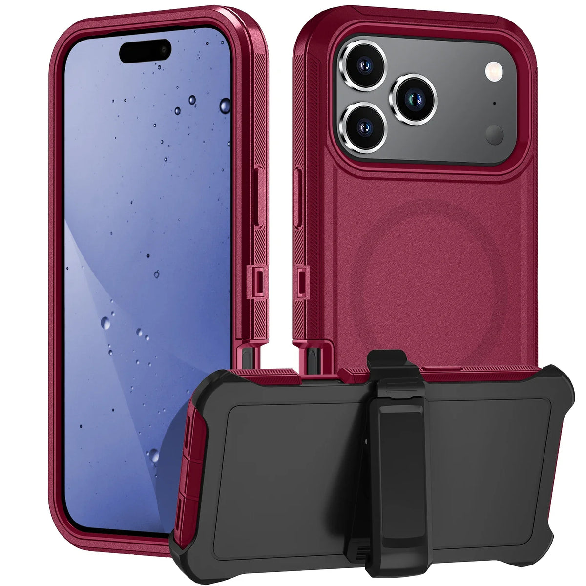 Military Grade OTT Armor Box Defender with Clip Case for IPhone 18 Pro Max 17 16 15 14 Pro for Magsafe Magnetic Anti-drop Cover