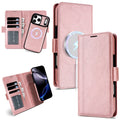 2 in 1 Wallet Case For iPhone 18 17 Promax Air 16 Pro Max 15 Plus 14 13 12 iphone17 Cards Slot Leather For Magsafe Phone Cover