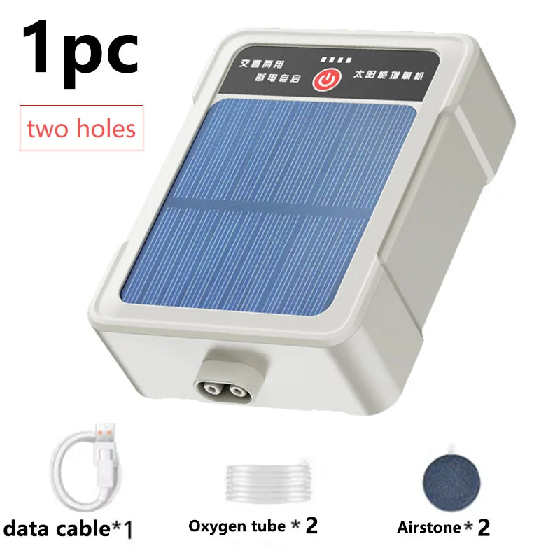Solar Charging Outdoor Fishing Oxygen Pump Aquarium Aerator Household Silent Fish Tank Aerator Large Air Volume