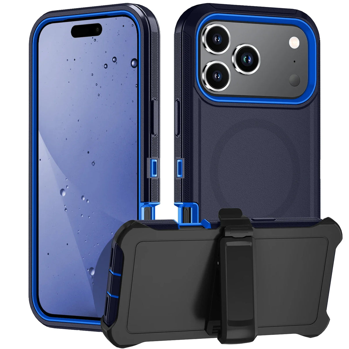 Military Grade OTT Armor Box Defender with Clip Case for IPhone 18 Pro Max 17 16 15 14 Pro for Magsafe Magnetic Anti-drop Cover