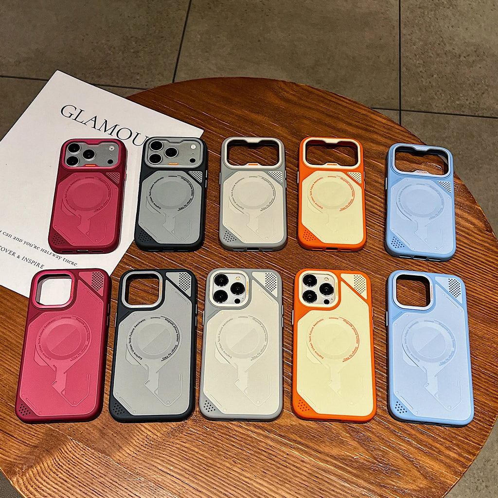 Magneti Mecha Style Cool Original High Quality Phone Case For iPhone 18 17 16 E 15 14 Plus 13 Pro Max   Simple Cover For Magsafe