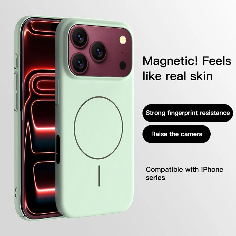 For Magsafe Wireless Charging Skin Matte PC Magnetic Case For Apple iPhone 18 Pro Max iPhone18ProMax 5G Slim Hard Back Cover