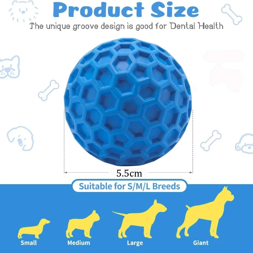 1-3pcs Indestructible Squeaky Dog Toys Interactive Dog Balls Natural Rubber Puppy Ball for Dog Chew Toys Random Color
