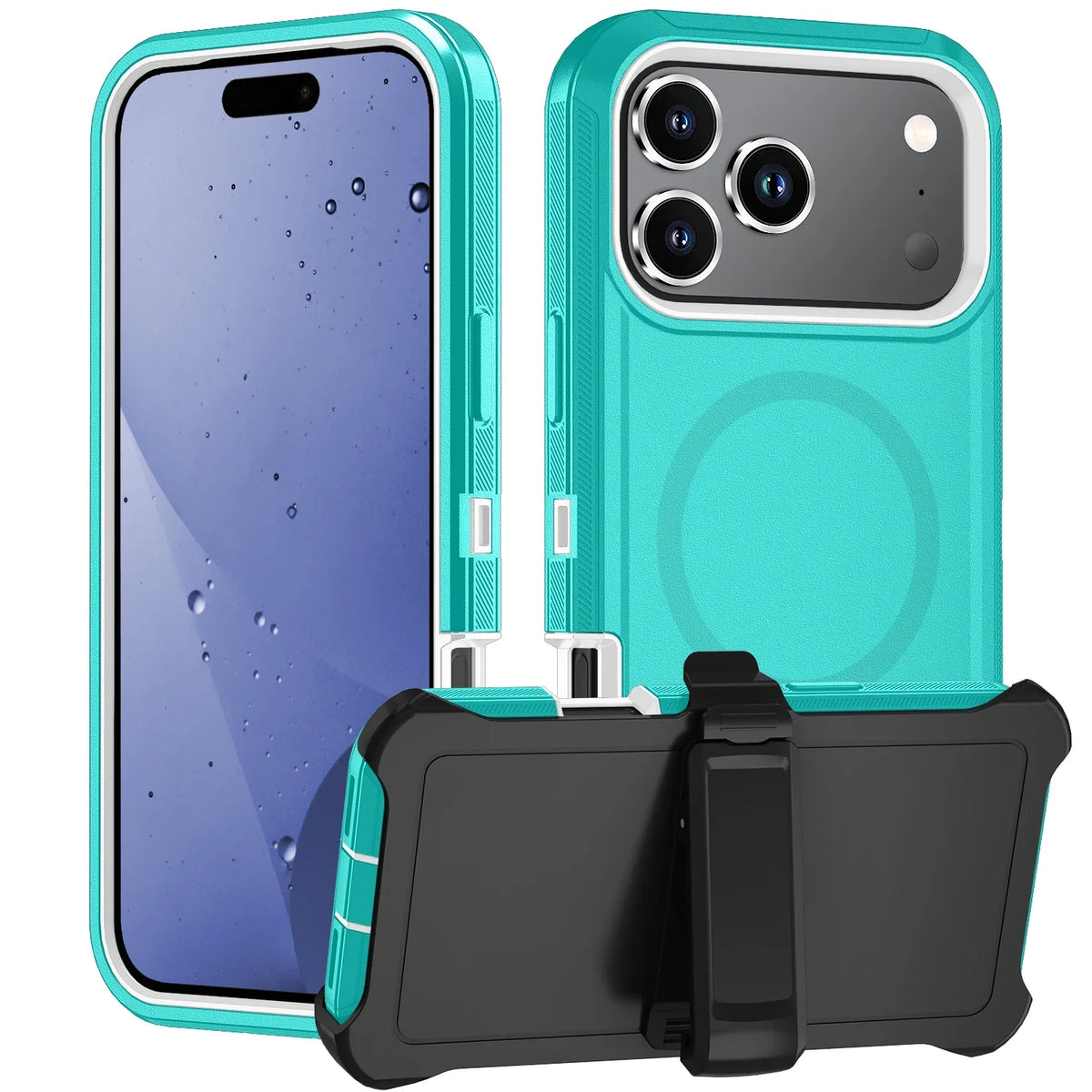 Military Grade OTT Armor Box Defender with Clip Case for IPhone 18 Pro Max 17 16 15 14 Pro for Magsafe Magnetic Anti-drop Cover