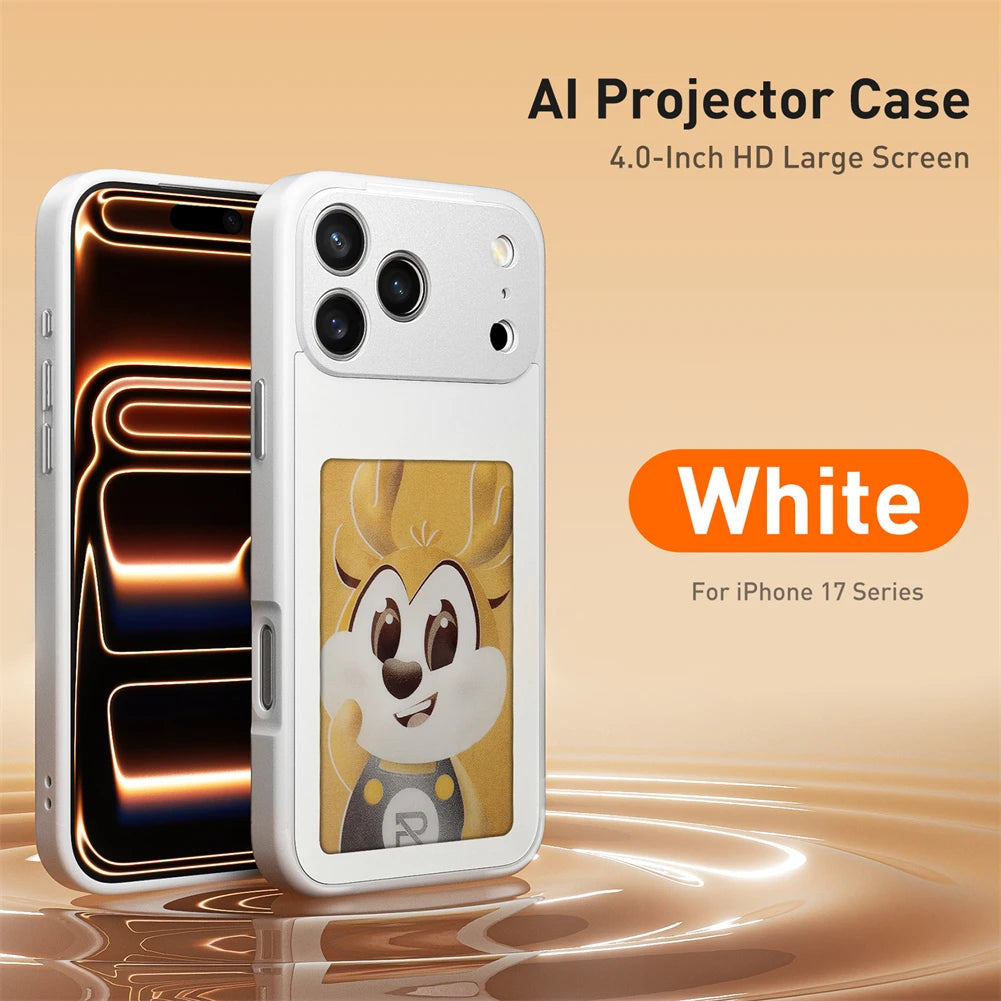 High Tech NFC DIY E Ink Screen Display AI Case For iPhone 17 18 Pro Max 16 Customized Image Transmission Syncing Projector Cover