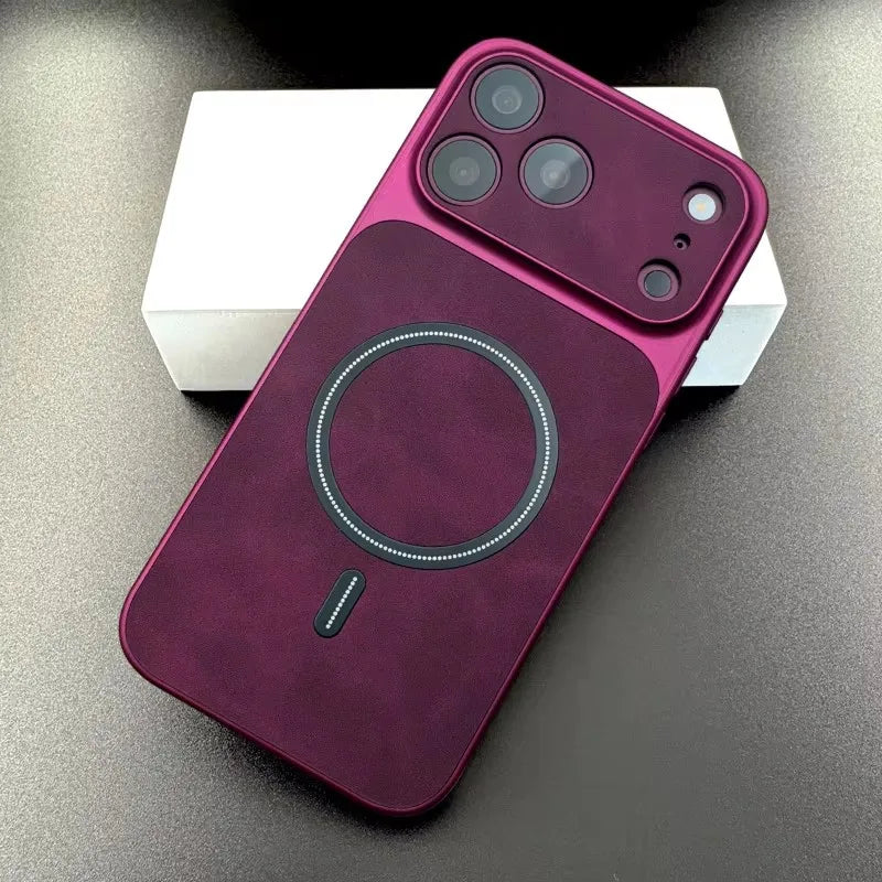 Luxury Retra Faux Leather Case For iPhone 18 17 16 15 14 13 Pro Max 17Pro 16Pro 15Pro 14Pro for Magsafe Wireless Charge Cover