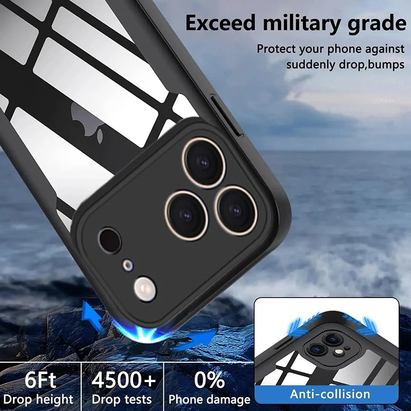 360 Full Cover Case For iPhone 17 Pro Max Air Capa For iPhone 18 Pro Max 14 15 Plus 16E 13 12 Mini Screen Protection Phone Cover