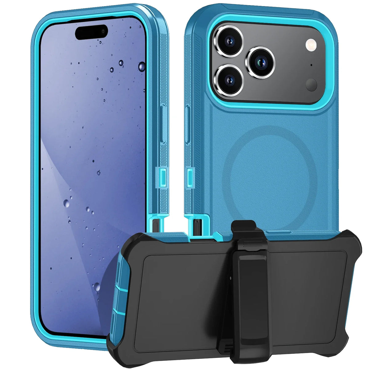 Military Grade OTT Armor Box Defender with Clip Case for IPhone 18 Pro Max 17 16 15 14 Pro for Magsafe Magnetic Anti-drop Cover