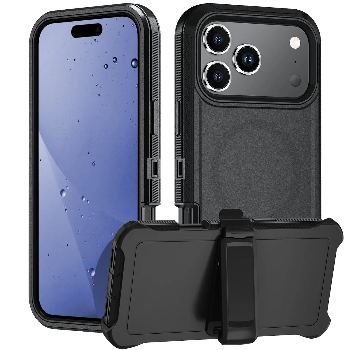 Military Grade OTT Armor Box Defender with Clip Case for IPhone 18 Pro Max 17 16 15 14 Pro for Magsafe Magnetic Anti-drop Cover