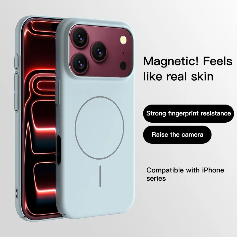 For Magsafe Wireless Charging Skin Matte PC Magnetic Case For Apple iPhone 18 Pro Max iPhone18ProMax 5G Slim Hard Back Cover