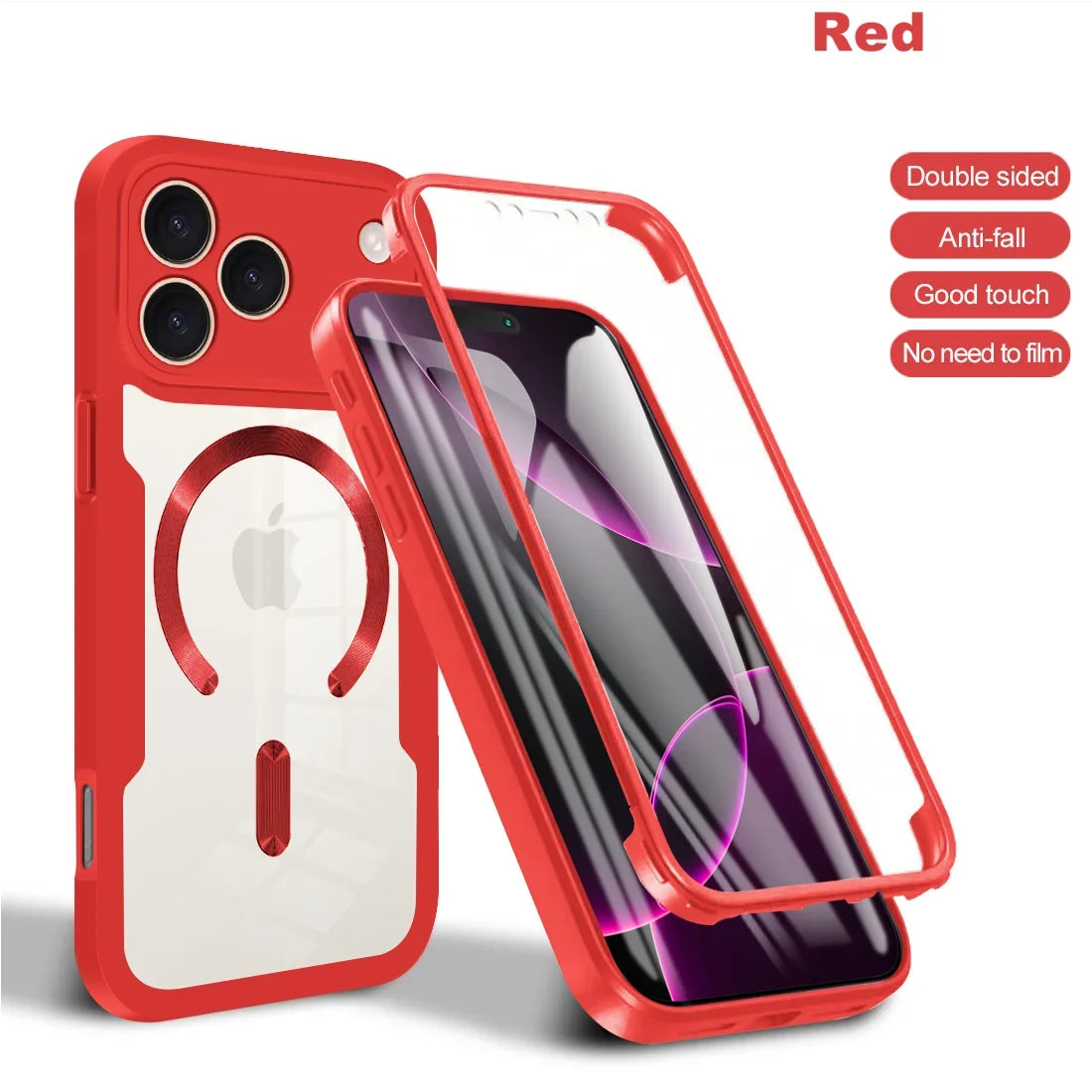 Full Body Protection Case For Apple iPhone 18 17 Pro Max Protective Cover With Screen Protector For Magsafe Wireless Charing
