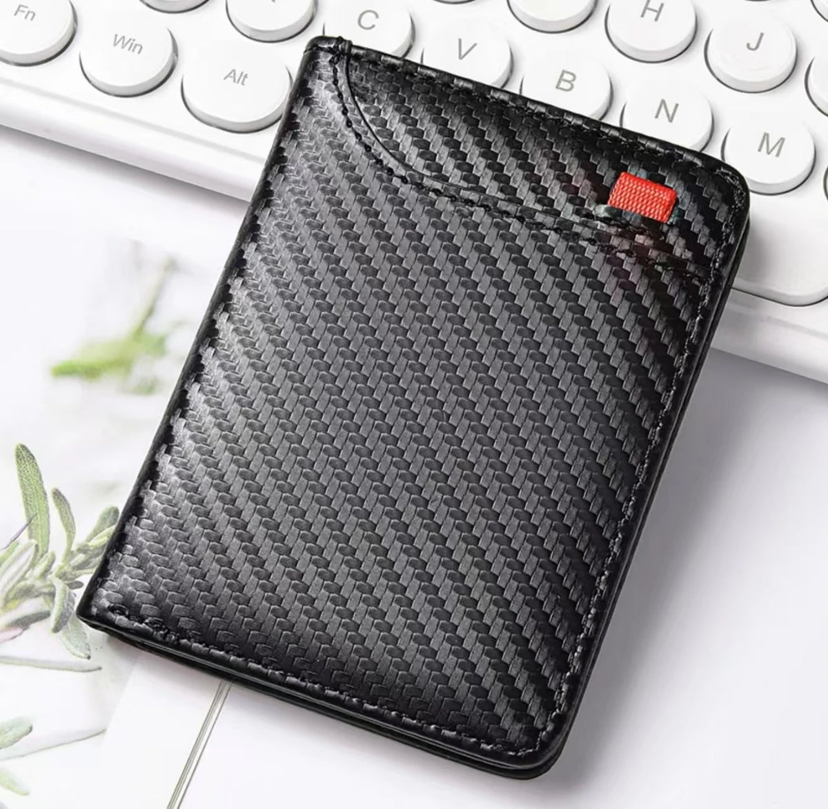 Men's Slim Bifold Wallet - Vertical ID Window & Multi-Card Slots, Compact Design for Credit Cards & IDs, Daily Carry Essential
