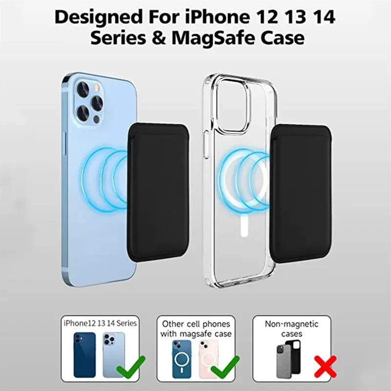 Phone Magnet Leather  Card Wallet Phone Case For iPhone 17 16 16e 15 14 13 12 11 18 Pro Max Plus Magsafe Magnetic Card Holder