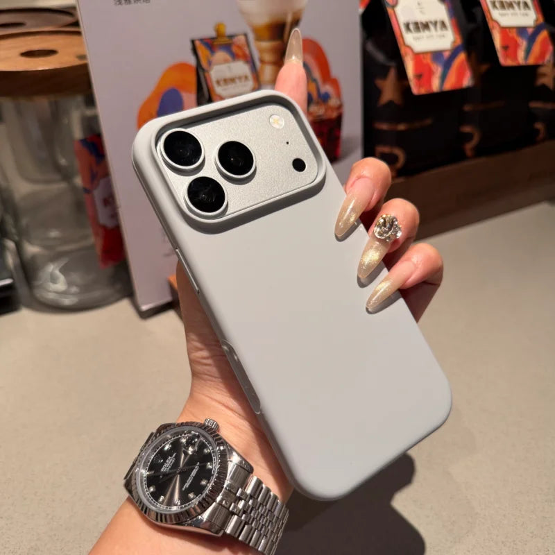 Liquid Silicone Magnetic Phone Case For 18 17 16 15 14 13 Pro Max Plus Built‑in MagSafe Microfiber Lining Soft Cover Case