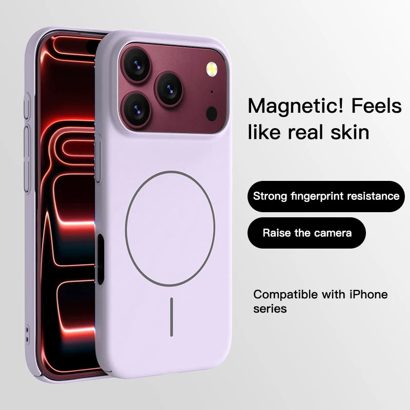 For Magsafe Wireless Charging Skin Matte PC Magnetic Case For Apple iPhone 18 Pro Max iPhone18ProMax 5G Slim Hard Back Cover